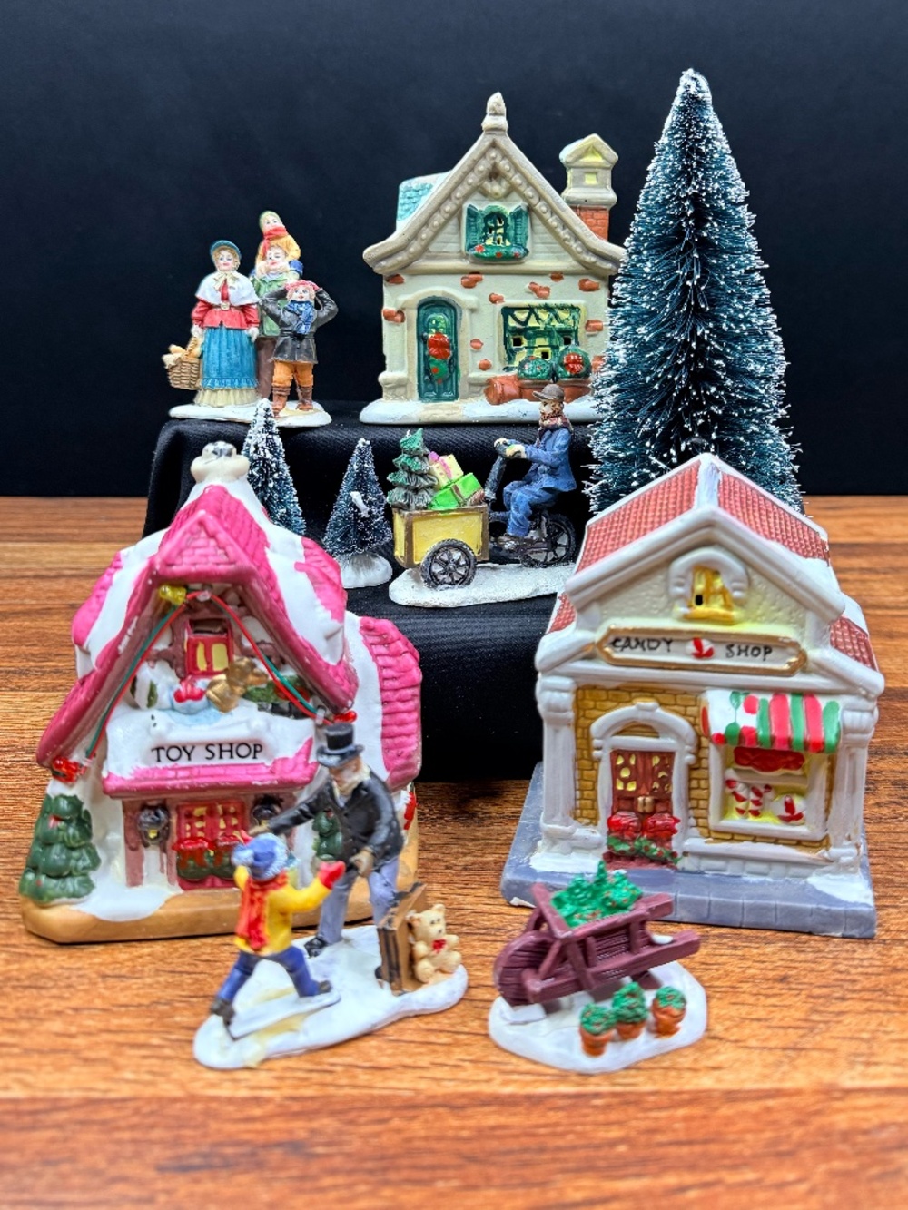 Christmas Village with Toy Shop, Candy Shop and Figurines